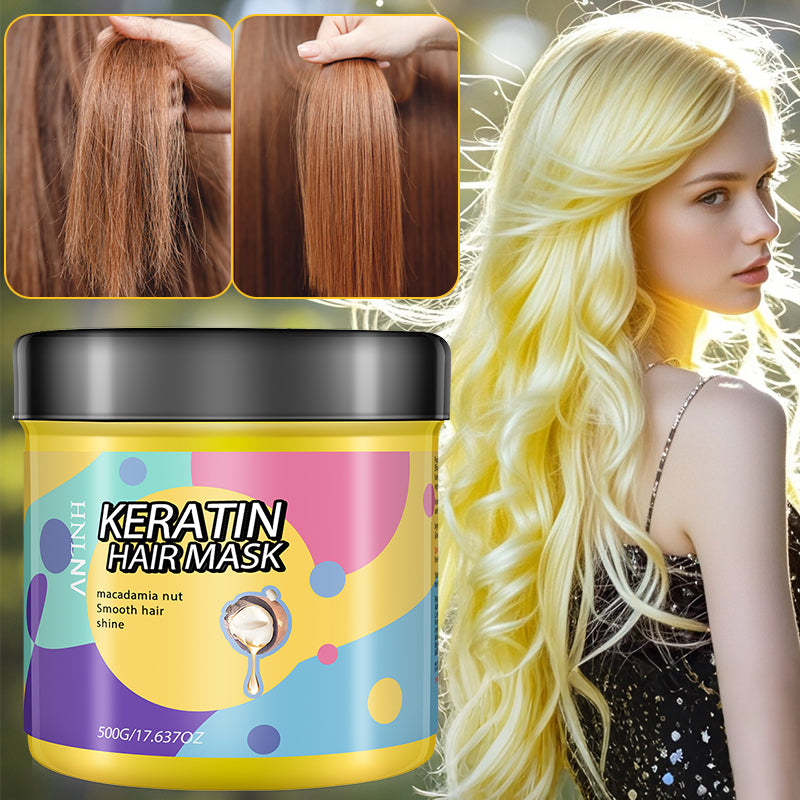 Keratin & Ginger Extract Long Hair Care Professional Shape-Fixing Hair Mask Large Volume Perm Care Smooth Moisturizing Shine