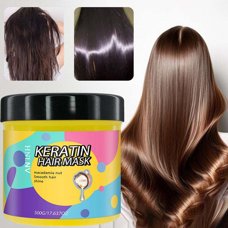 Keratin & Ginger Extract Long Hair Care Professional Shape-Fixing Hair Mask Large Volume Perm Care Smooth Moisturizing Shine