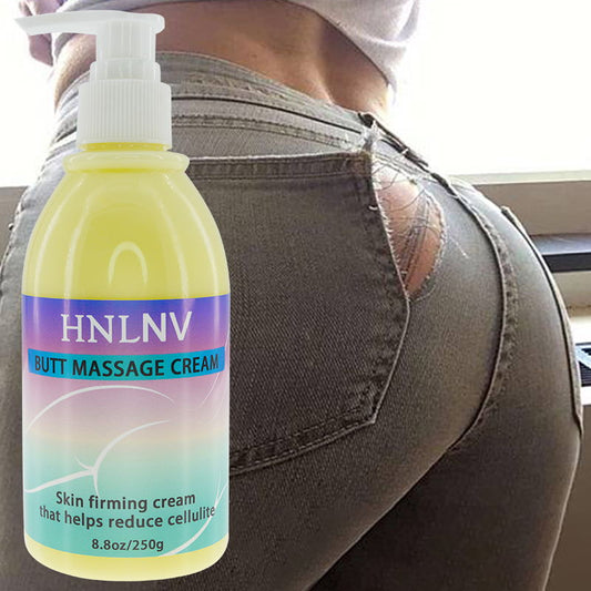 HNLNV Hip Massage Cream with Hyaluronic Acid-Hypoallergenic Firming and Moisturizing Body Cream, suitable for all skin types, fragrance flavor, mineral wax base, whole-body nourishment, elastic skin