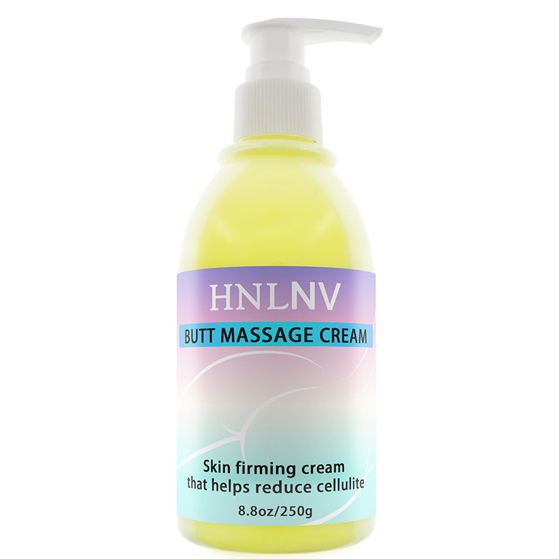 HNLNV Hip Massage Cream with Hyaluronic Acid-Hypoallergenic Firming and Moisturizing Body Cream, suitable for all skin types, fragrance flavor, mineral wax base, whole-body nourishment, elastic skin